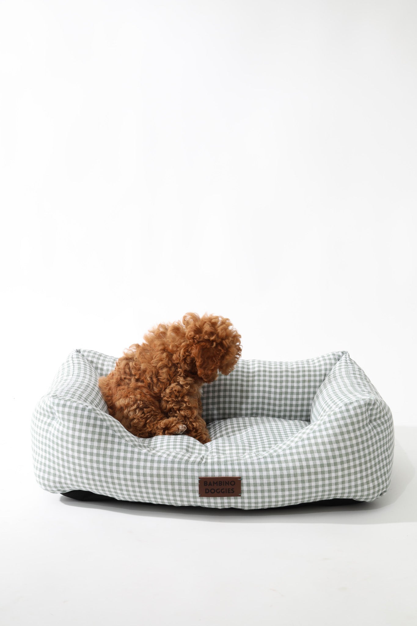 Cama para perros Vichy turquesa