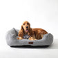 Cama para perros vichy negro