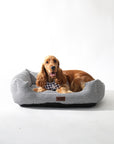 Cama para perros vichy negro