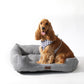 Cama para perros vichy negro