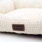 Cama para perros vichy beige